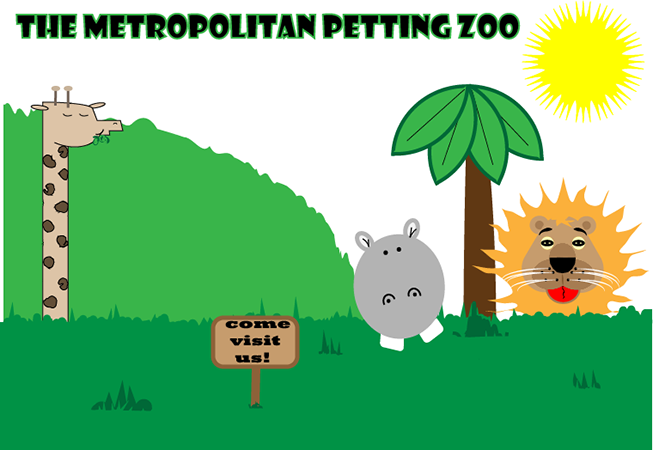 Zoo poster created through Illustrator